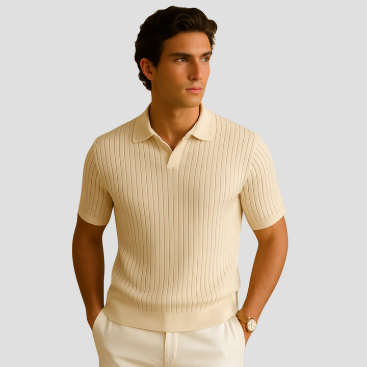 Evrard Polo Herren | Rippstrick, Leichter Sommer-Stil