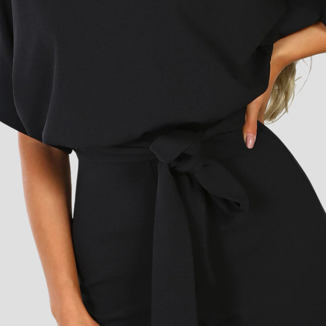 Beline | Eleganter Jumpsuit mit Gürtel | Fliessende Silhouette & Lässiger Look