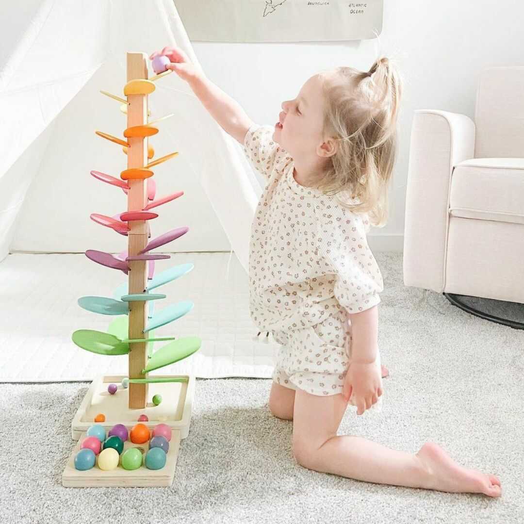 Interaktiver Klangbaum für Kinder | Lernspielzeug Regenbogen Flüsterturm