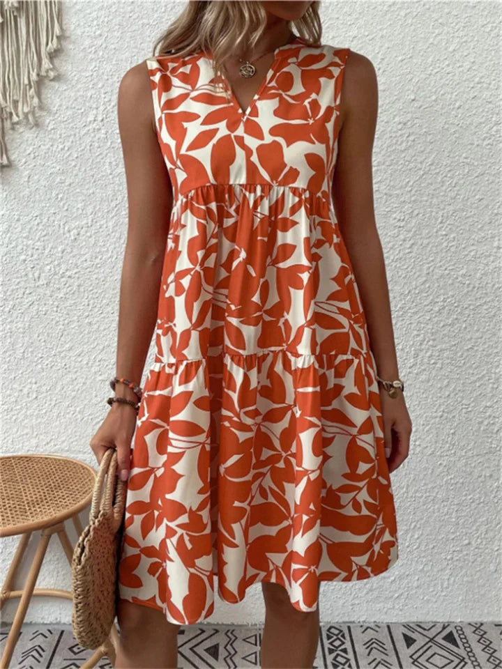 Juliette Fließendes Sommerkleid | Ärmellos & Blumenprint