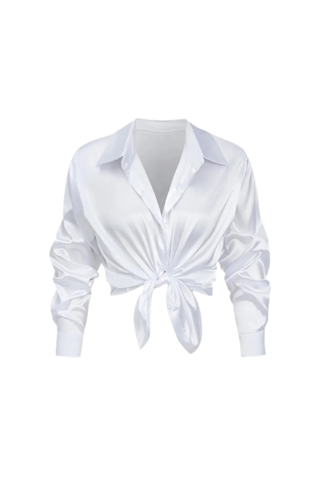 Lillian Satinbluse für Damen | Elegantes Langarmhemd mit lockerer Passform & zeitlosem Design