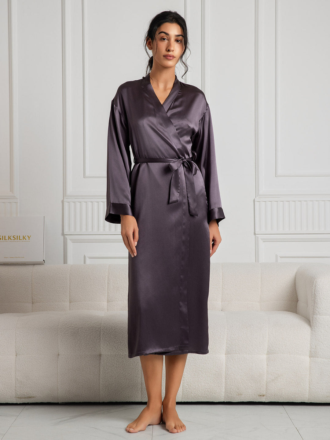 Ariella Damen Bademantel mit Schmeichelnder Passform | Weich, Elegant & Luxuriös für Zuhause
