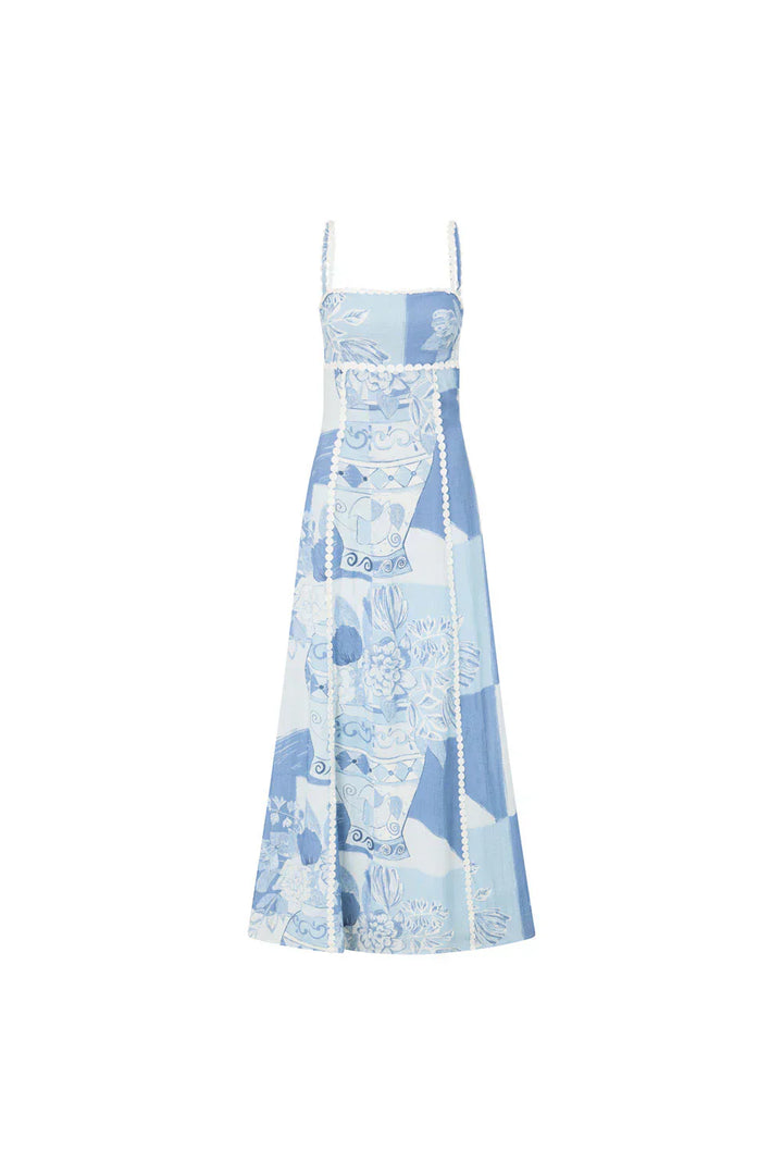 Charme Kleid Maxi Damen | Elegant fließende Passform | Zeitloses Design für jeden Anlass