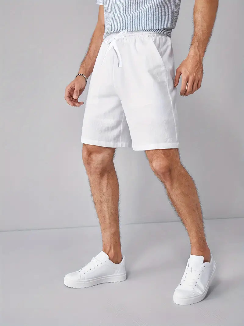 AURELIEN LINEN SHORTS - WEIẞ