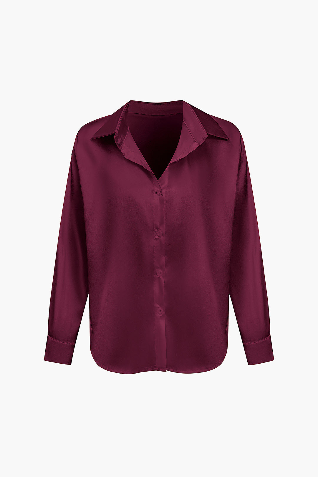 Lillian Satinbluse für Damen | Elegantes Langarmhemd mit lockerer Passform & zeitlosem Design