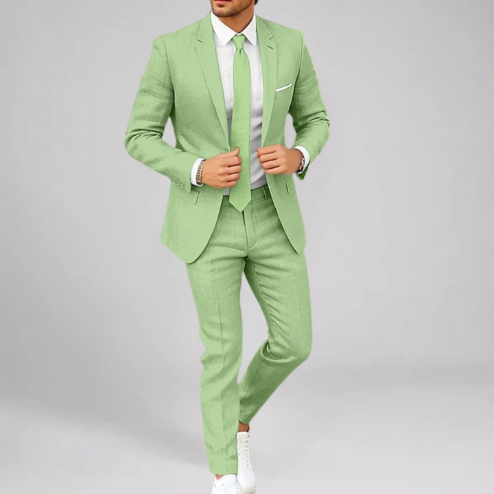 Flavian Zweiteiliges Set Lässig Männer | Komfort Leinen-Baumwolle & Sommer-Stil