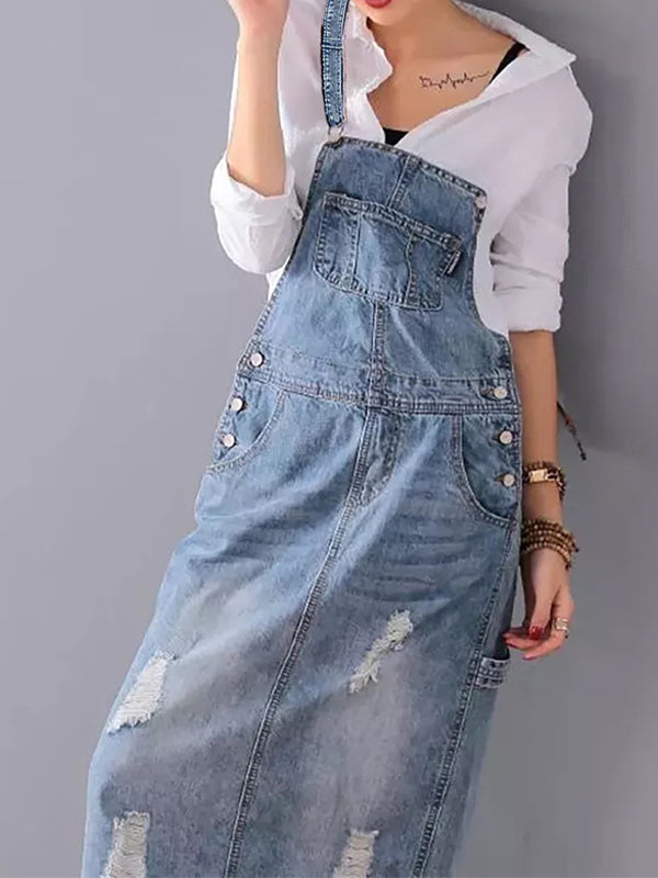 Jhasmine Jeanskleid | Lässiges Denim-Kleid mit Vintage-Details
