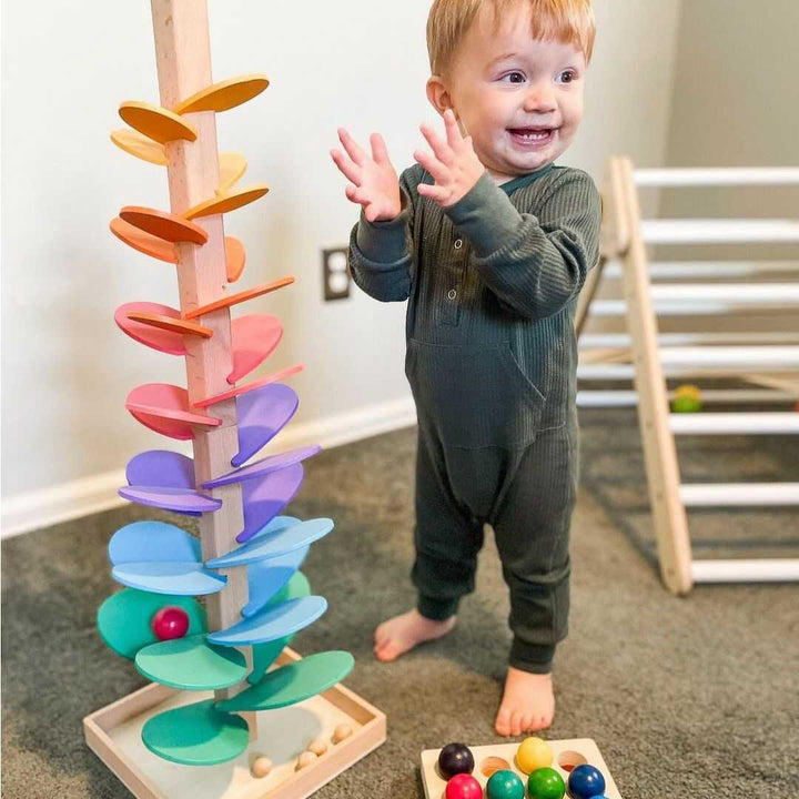 Interaktiver Klangbaum für Kinder | Lernspielzeug Regenbogen Flüsterturm