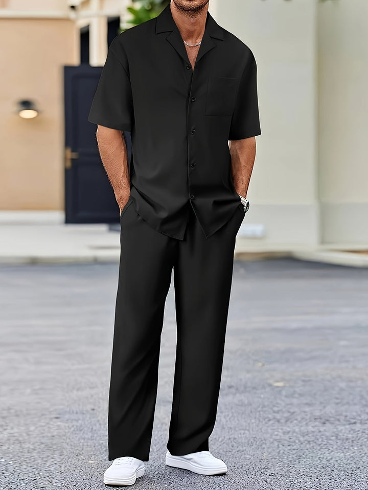 Langarmshir Set t und Hose | Baumwollmix Modern & Bequem