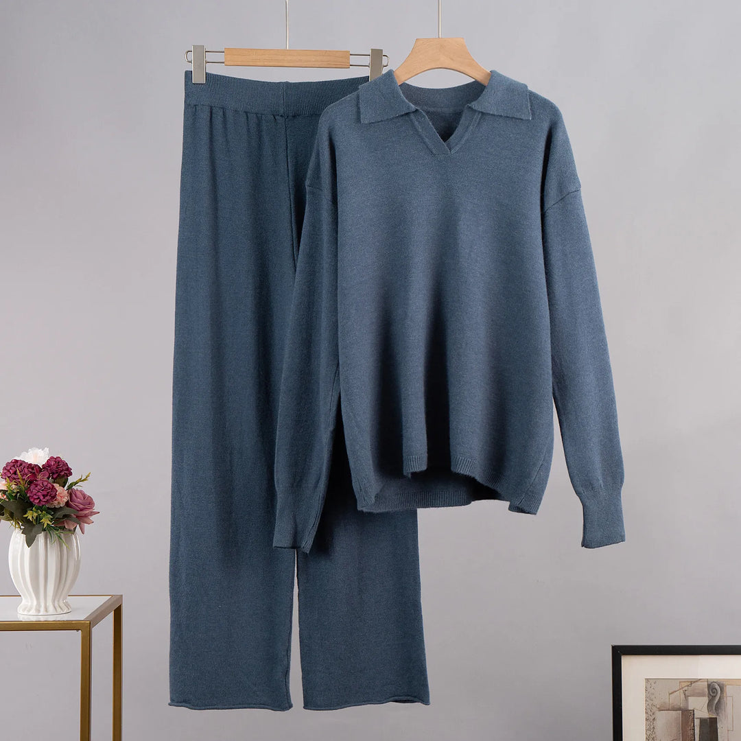 Danic | Gestricktes Damenset mit lockerer Passform und dennoch luxuriösem Aussehen - stilvoll und bequem