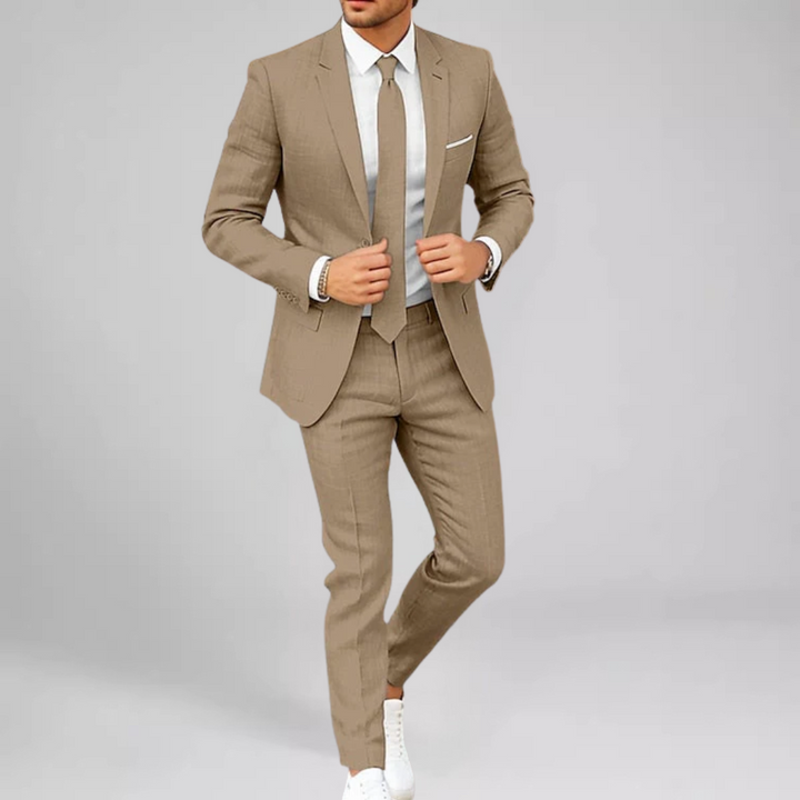 Flavian Zweiteiliges Set Lässig Männer | Komfort Leinen-Baumwolle & Sommer-Stil