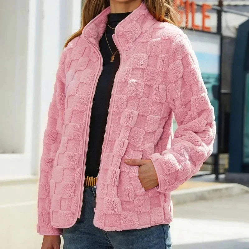 Valentine - Karierte Herbstjacke für Damen