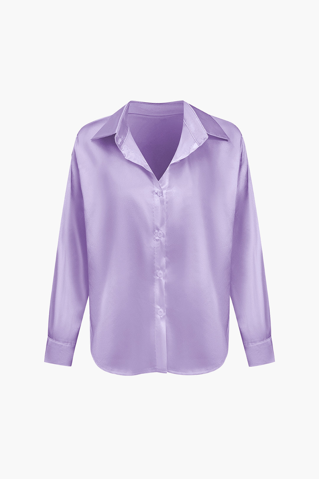 Lillian Satinbluse für Damen | Elegantes Langarmhemd mit lockerer Passform & zeitlosem Design