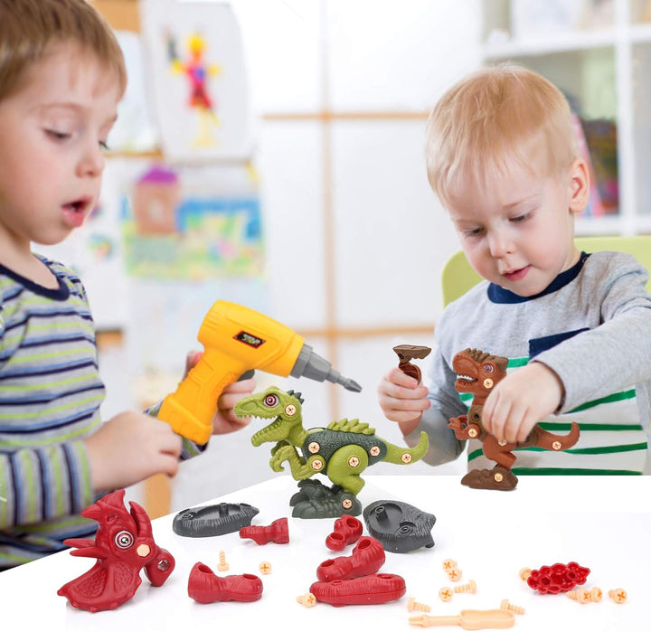 Interaktiver Dinosaurier-Baukasten für Kinder | T-Rex, Triceratops & Velociraptor