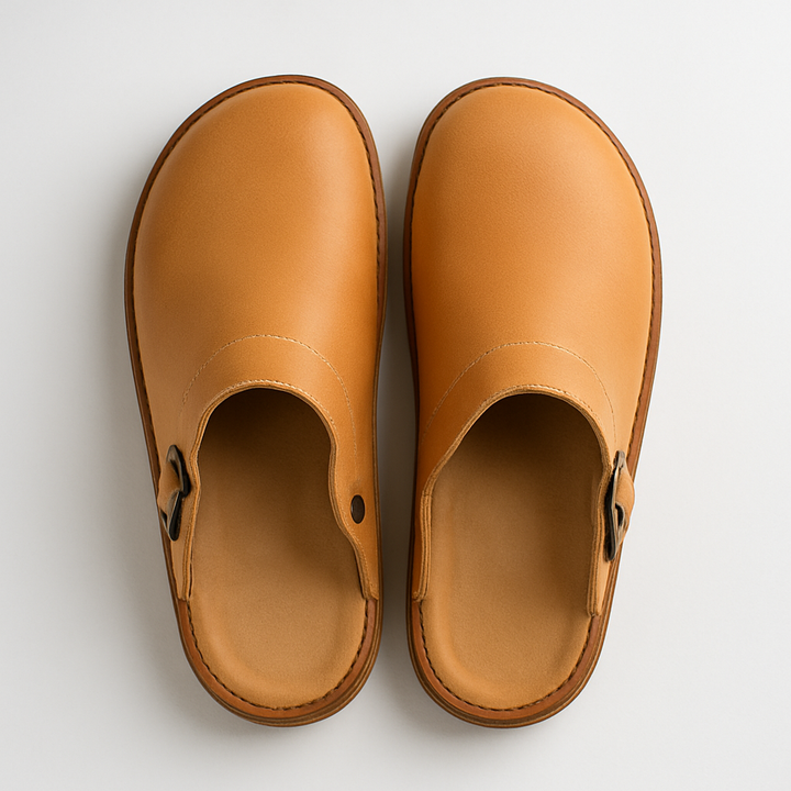 Bequeme Lederclogs | Unisex-Schuhe zum Reinschlüpfen für den täglichen Gebrauch