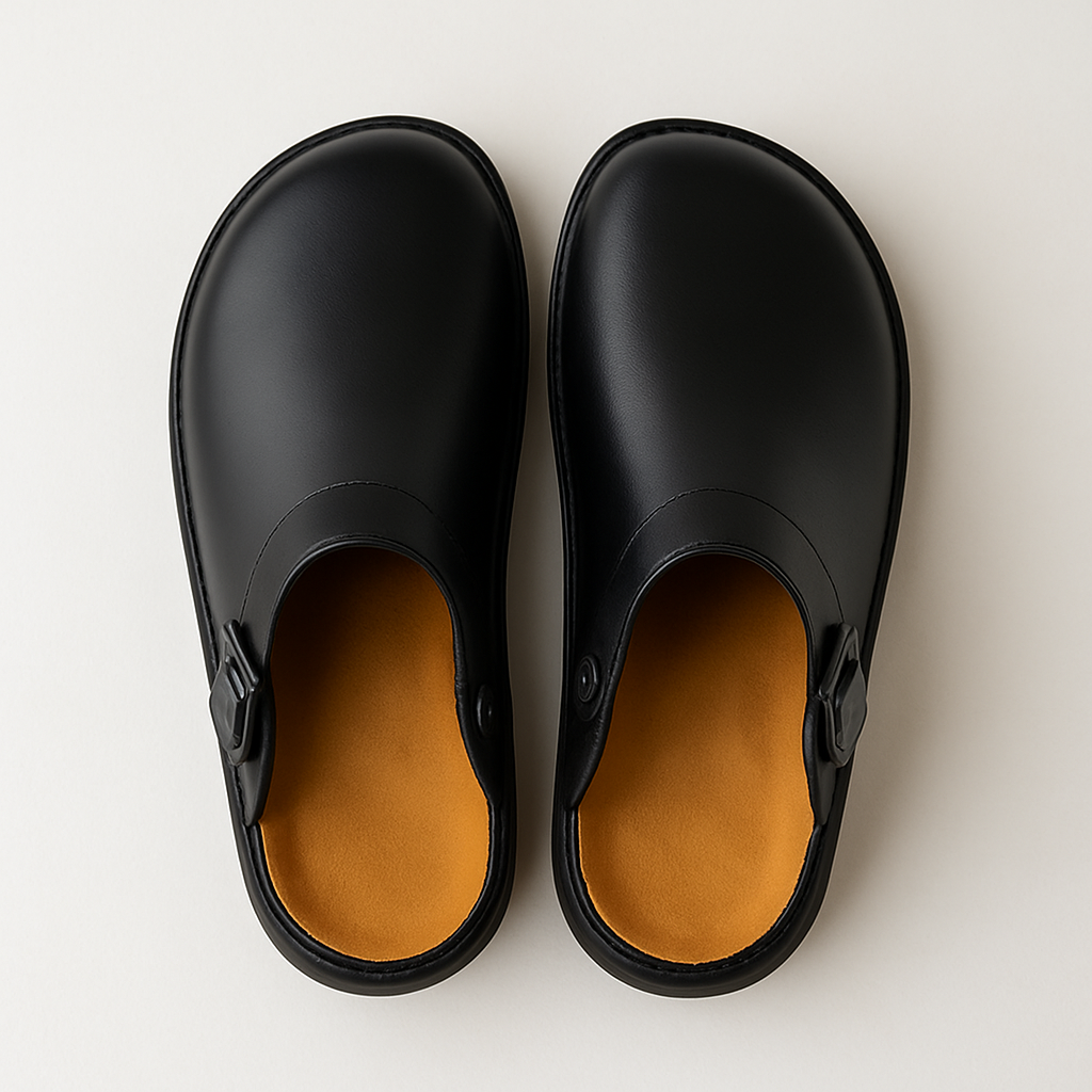 Bequeme Lederclogs | Unisex-Schuhe zum Reinschlüpfen für den täglichen Gebrauch