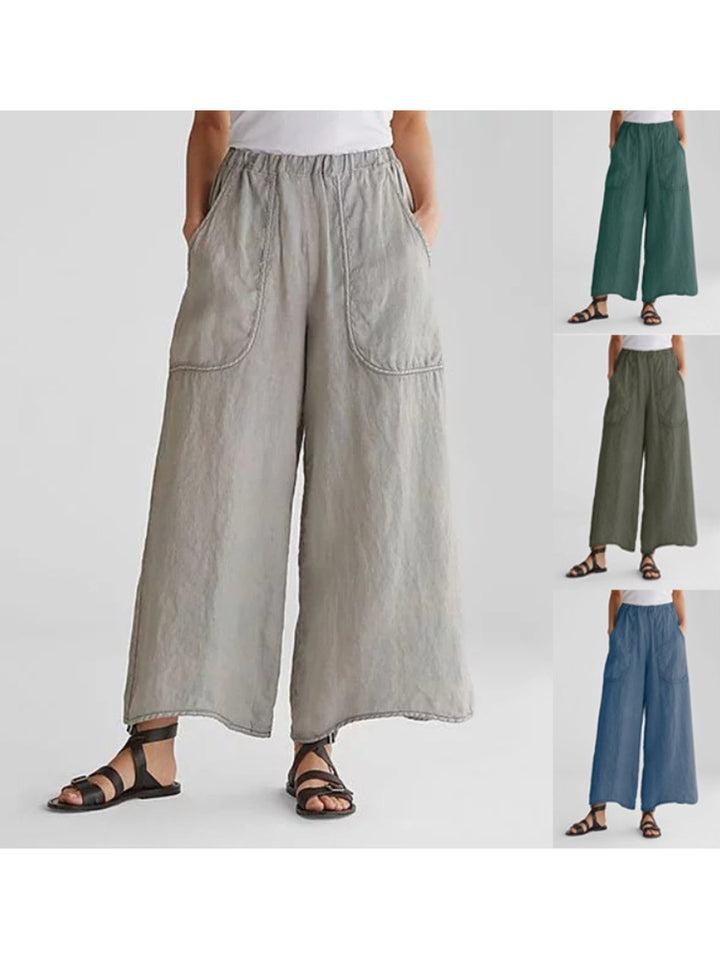 Weite Leinenhose mit Komfortbund | Leinen | Lässig & Luftig
