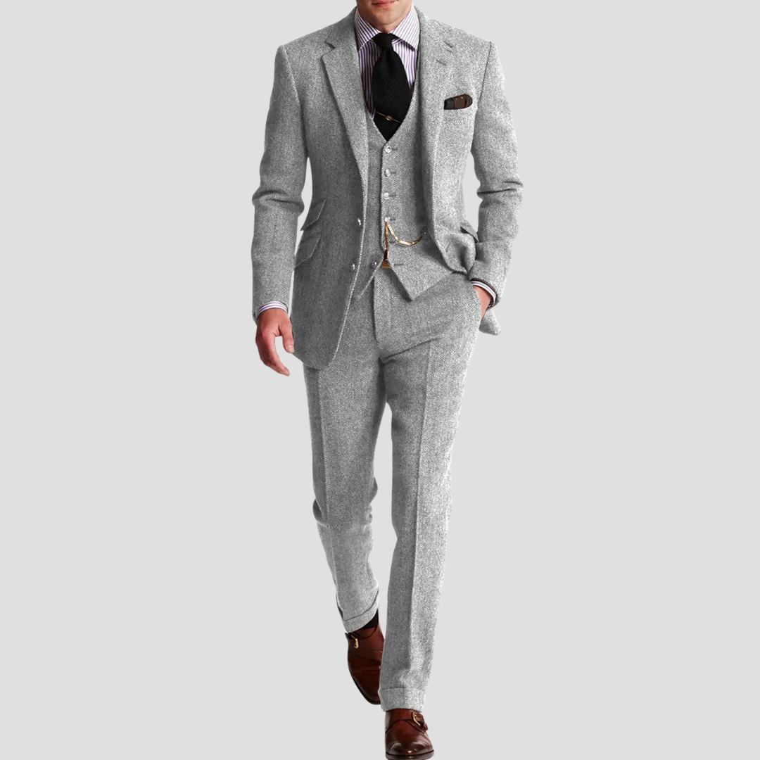 Lambert Dreiteiliger Anzug | Klassischer Slim Fit | Zeitlose und strukturierte Eleganz
