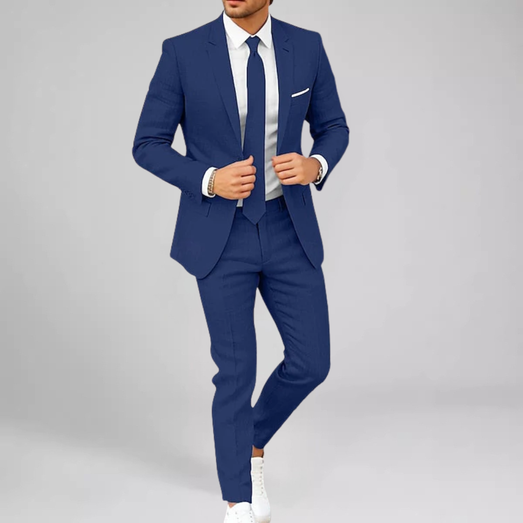 Flavian Zweiteiliges Set Lässig Männer | Komfort Leinen-Baumwolle & Sommer-Stil