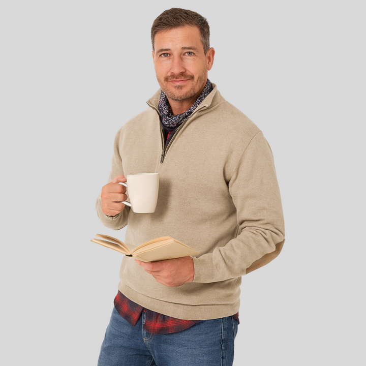 Dylan Semi-Zipper Pullover für Herren | Lässiger Schnitt und elegante Details
