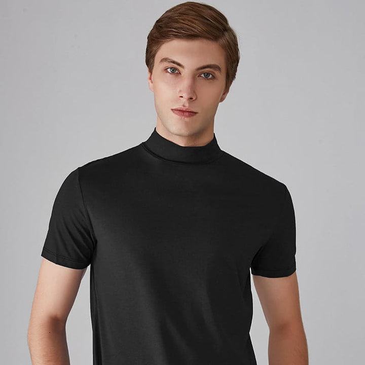 Hochgeschlossenes Slim-Fit-T-Shirt für Herren