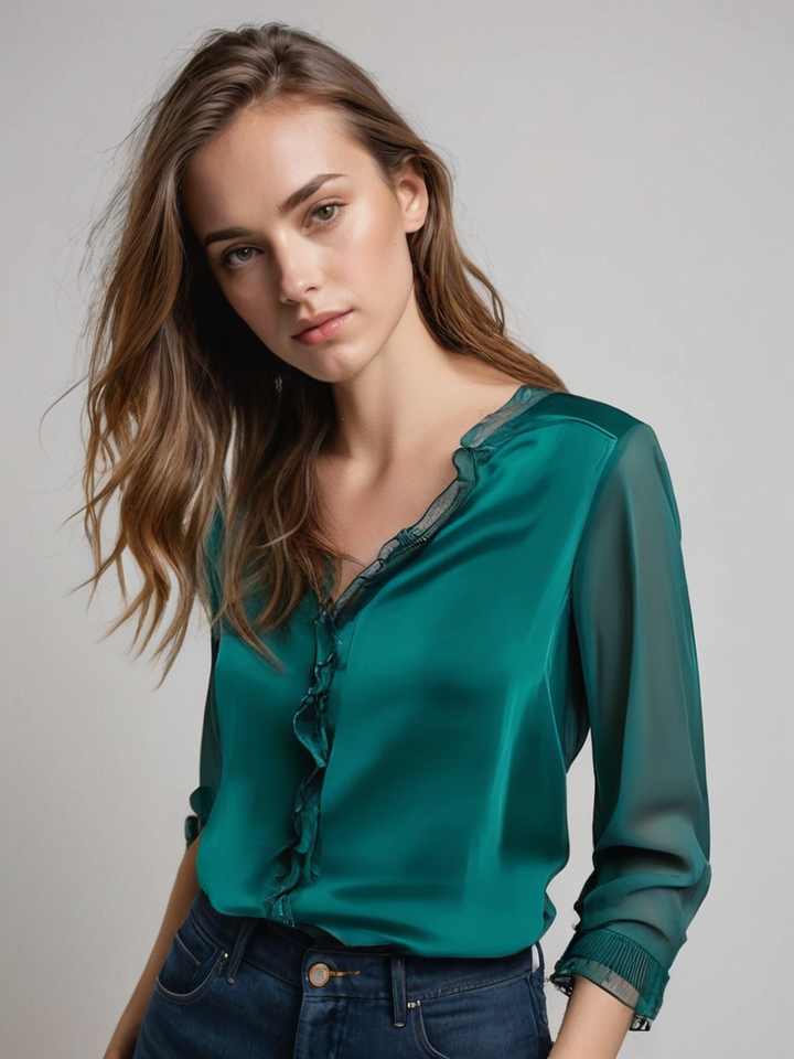 Eloïse | Elegante Langarm-Bluse für Frauen | Chic & Vielseitig