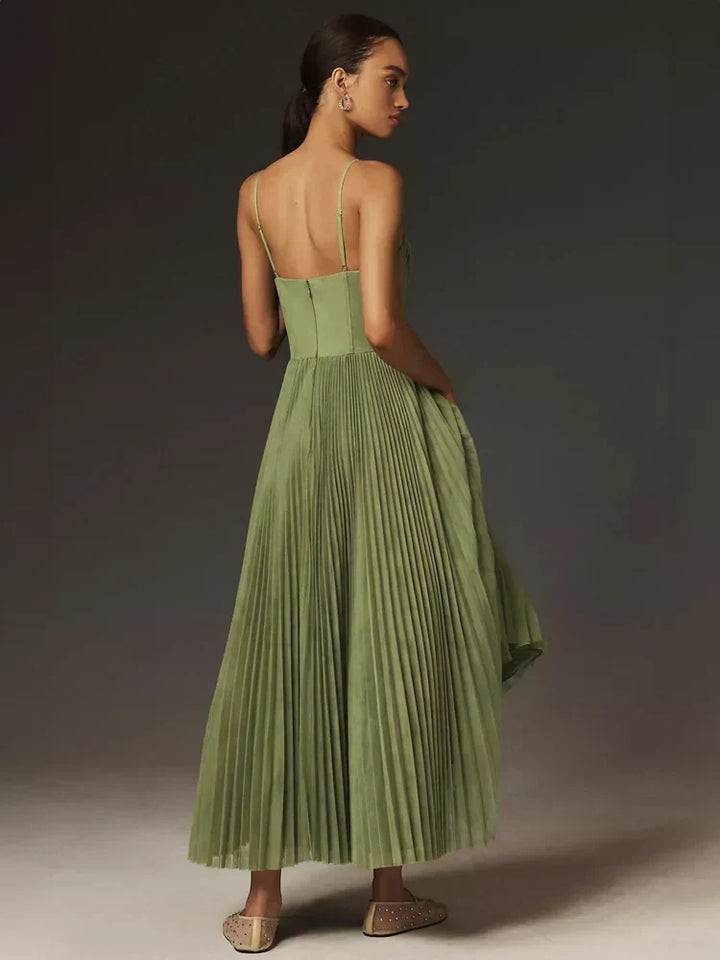 Octavia Elegantes Langes Plisseekleid für Frauen | Sophistication & Zeitloser Charme