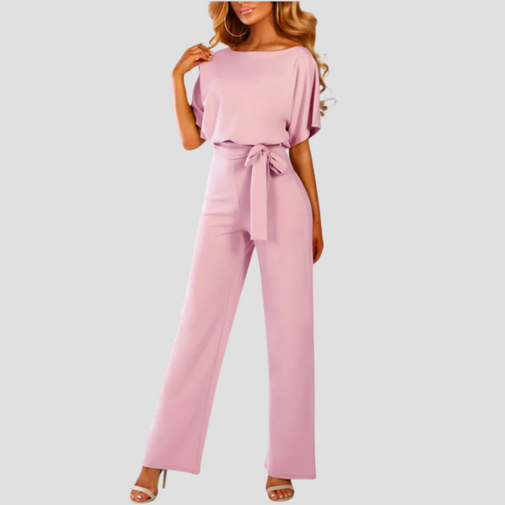 Beline | Eleganter Jumpsuit mit Gürtel | Fliessende Silhouette & Lässiger Look