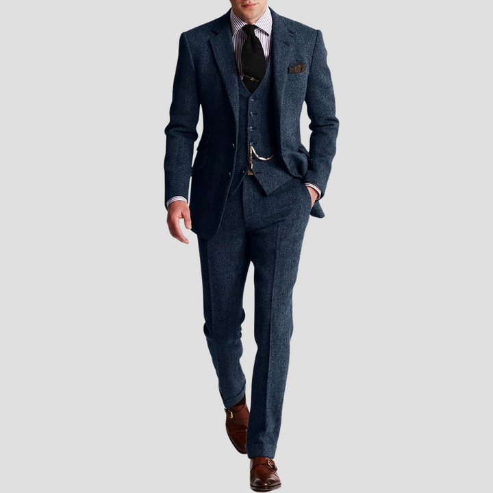 Lambert Dreiteiliger Anzug | Klassischer Slim Fit | Zeitlose und strukturierte Eleganz