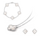Celeste Clover Schmuck-Set | Halskette, Armband und Ohrringe aus hypoallergenem Edelstahl
