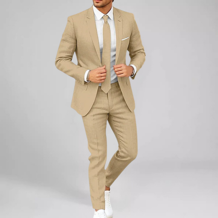 Flavian Zweiteiliges Set Lässig Männer | Komfort Leinen-Baumwolle & Sommer-Stil