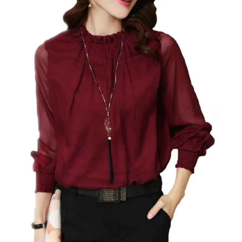 Eloïse | Elegante Langarm-Bluse für Frauen | Chic & Vielseitig