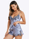 Bellatrix Satin Damen Pyjama mit Spitze | Luxuriös, Seidig & Elegant für Entspannte Nächte