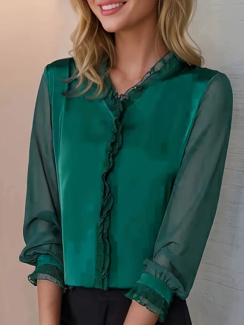 Eloïse | Elegante Langarm-Bluse für Frauen | Chic & Vielseitig