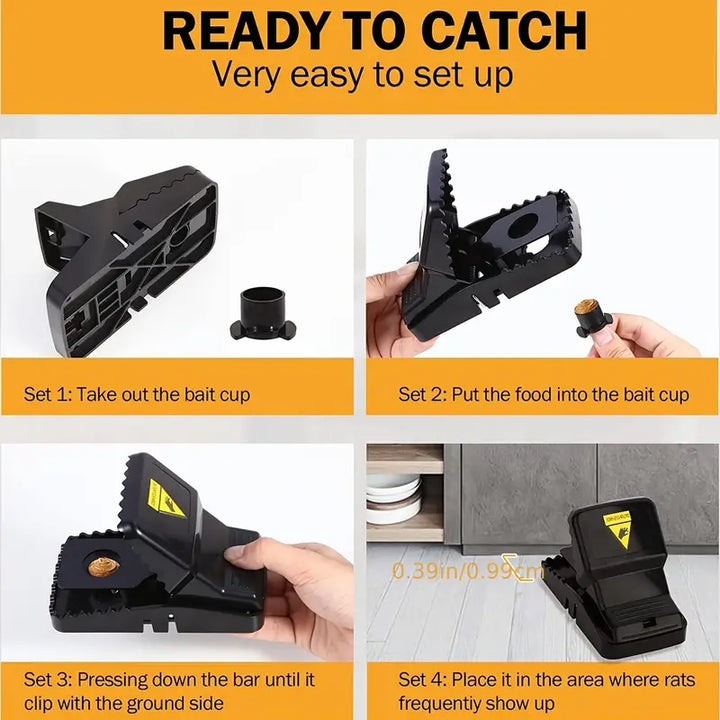 Hochsensible, wiederverwendbare Mausfalle | Effektive Rattenfalle für den Innen- und Außenbereich