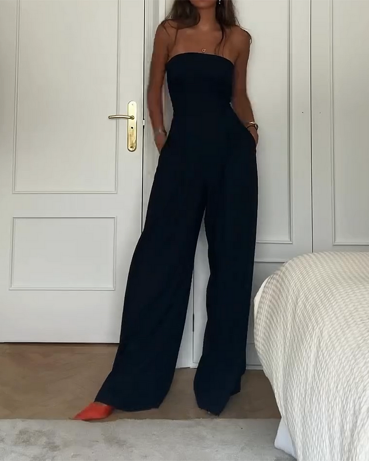 Renata Trägerloser Jumpsuit mit Eleganter Passform | Perfekt für Besondere Anlässe