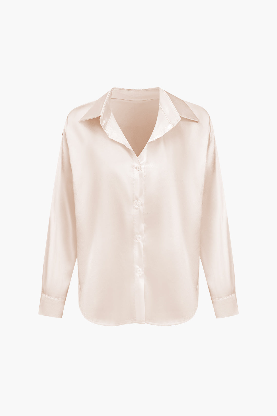 Lillian Satinbluse für Damen | Elegantes Langarmhemd mit lockerer Passform & zeitlosem Design