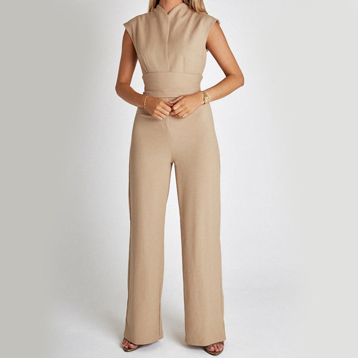 Seren Damen Jumpsuit | Eleganter ärmelloser Einteiler mit weitem Bein & minimalistischem Design