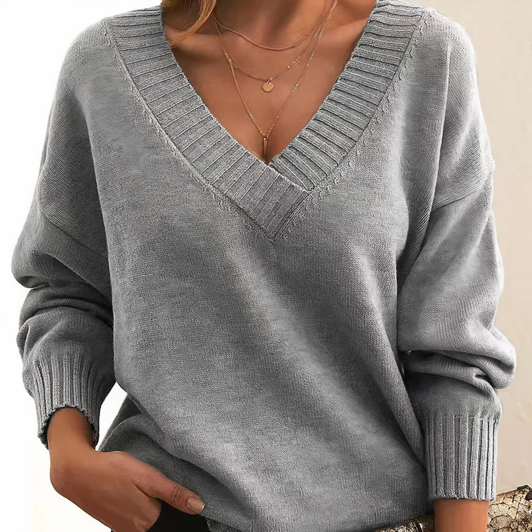 Amelie | Kaschmirpullover mit V-Ausschnitt für Eleganz und absoluten Komfort
