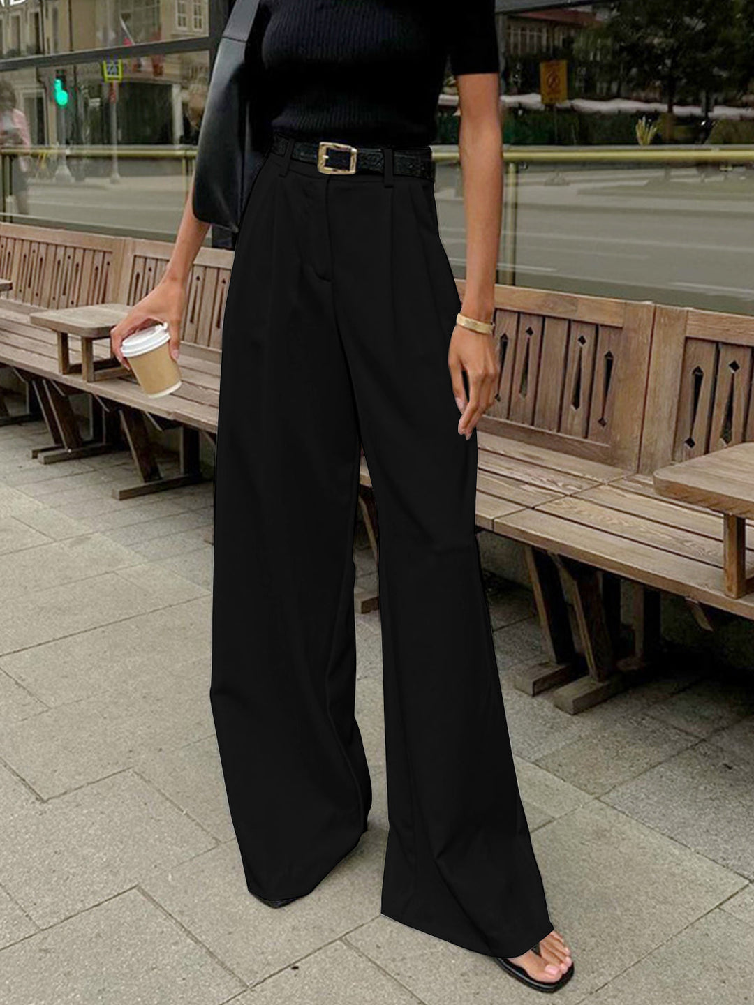 Theodora Wide Leg Pants – Schmeichelhafte Hose mit Elegantem Weitem Bein