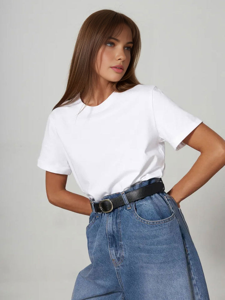 Lea | Basic Oversize T-Shirt für Frauen aus Premium-Baumwolle | Komfort & Lässiger Stil