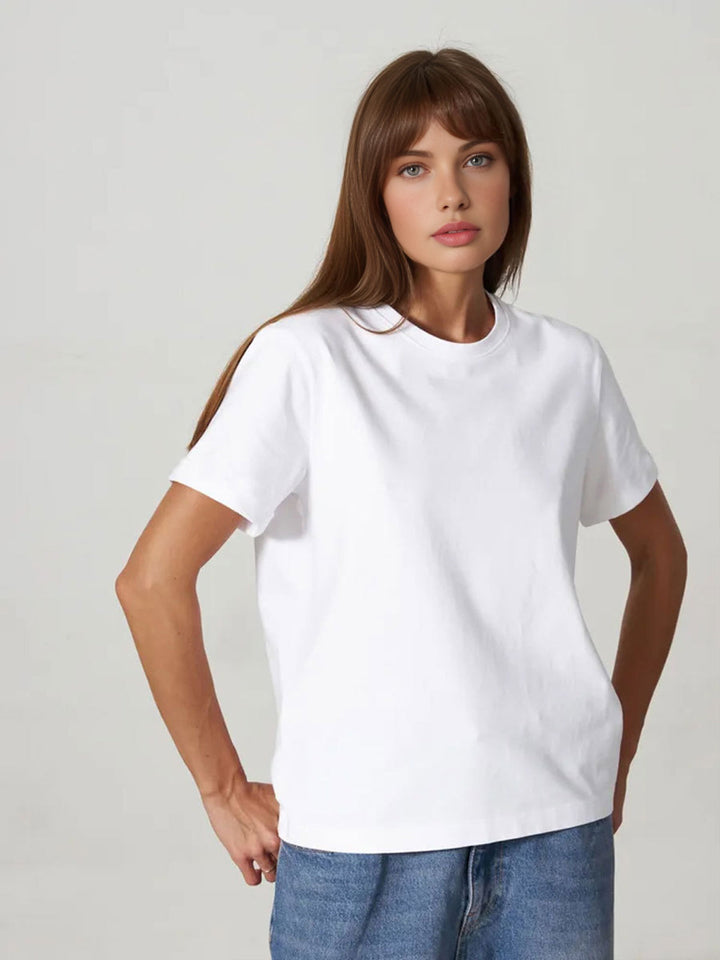 Lea | Basic Oversize T-Shirt für Frauen aus Premium-Baumwolle | Komfort & Lässiger Stil