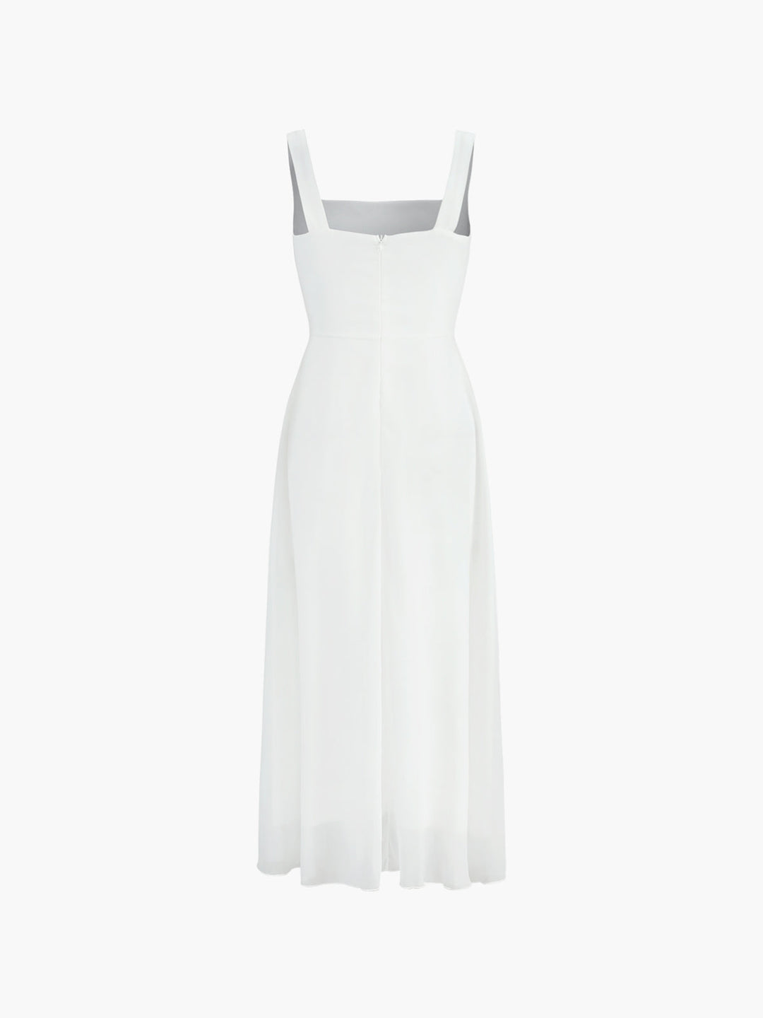 Midikleid mit quadratischem Ausschnitt | Elegante Passform & leichter, fließender Chiffon