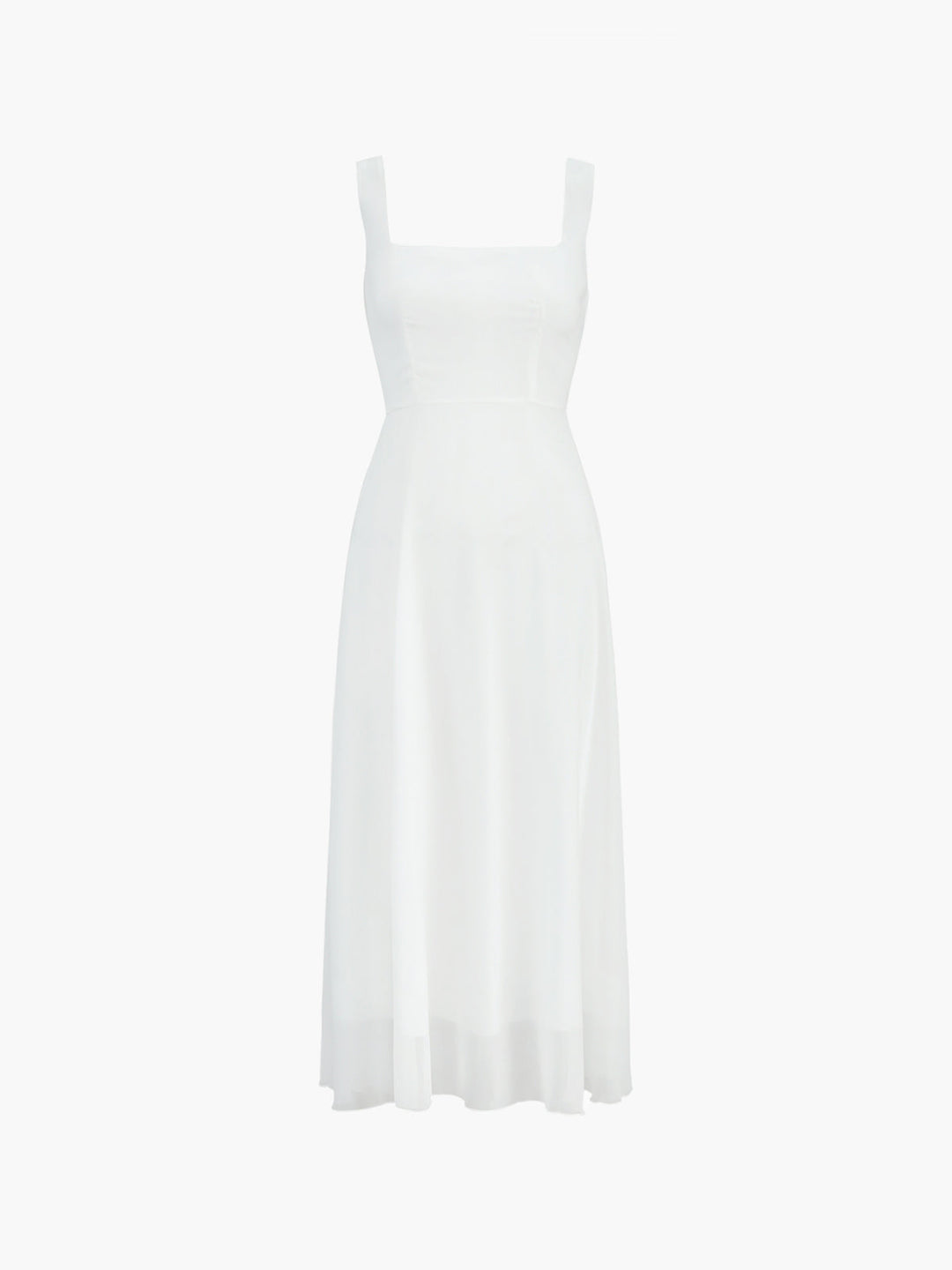Midikleid mit quadratischem Ausschnitt | Elegante Passform & leichter, fließender Chiffon