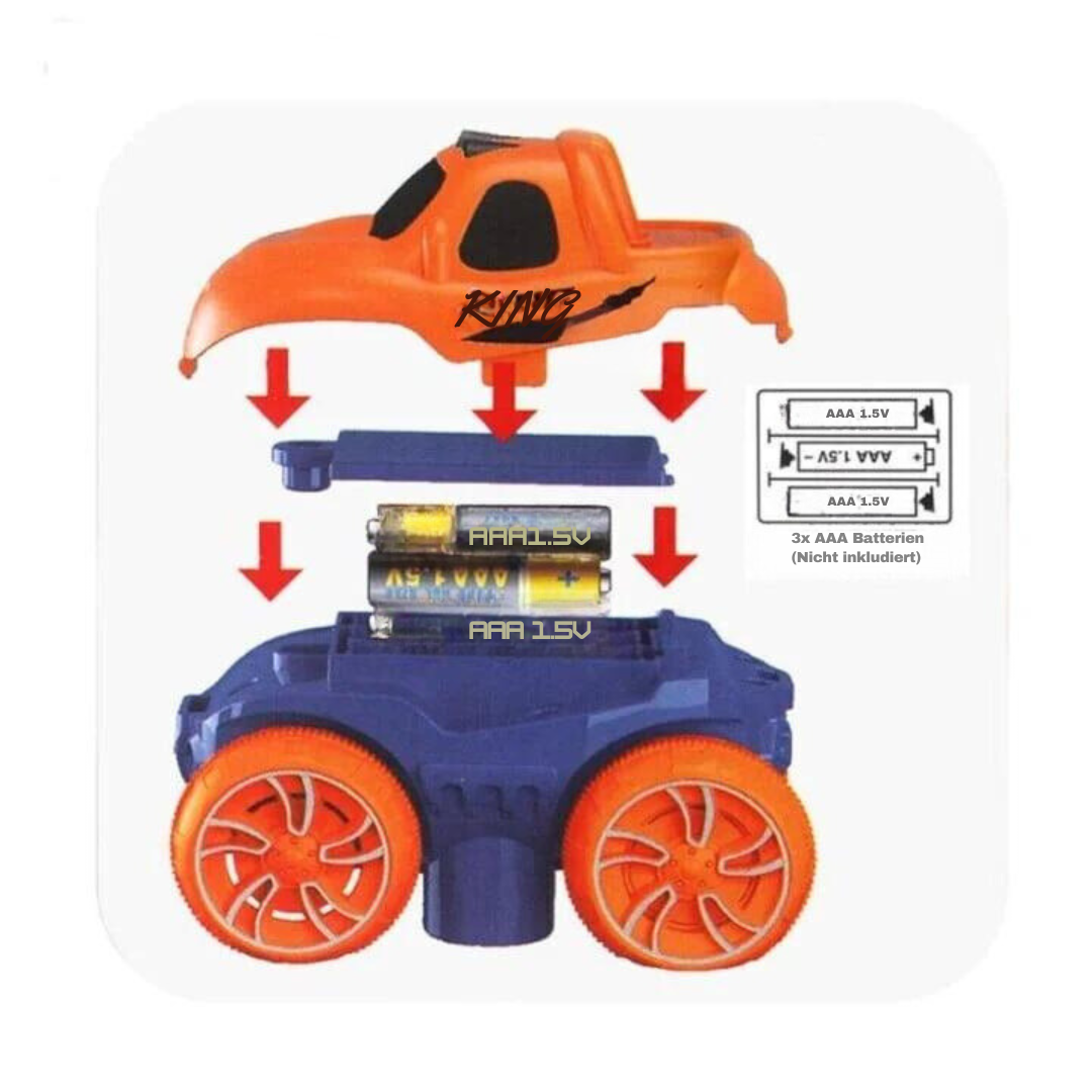 Flexible Rennstrecke mit LED-Auto | Interaktives Kinderspielzeug
