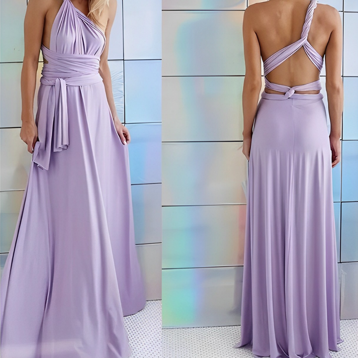 Isla Lange Kleider für Frauen | Eleganz & Kragen Halter