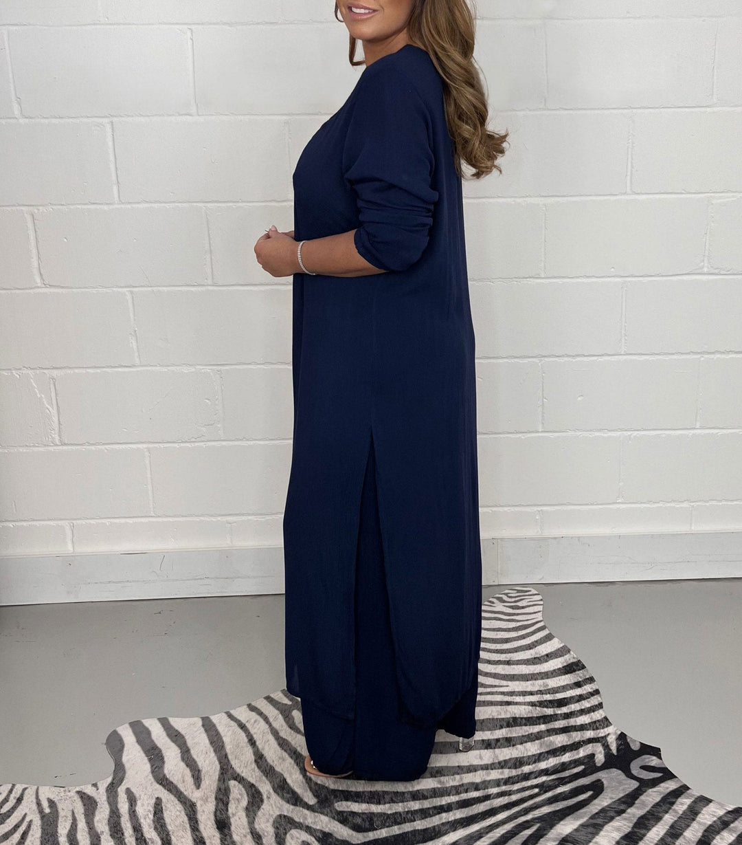Elena Zweiteiliges Damen Set mit Kleid & Hose | Luftig, Elegant & Ideal für Frühling/Sommer