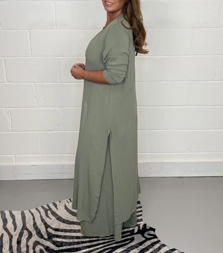 Elena Zweiteiliges Damen Set mit Kleid & Hose | Luftig, Elegant & Ideal für Frühling/Sommer