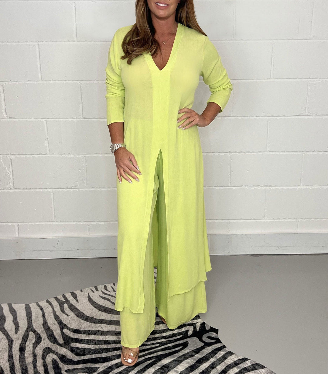 Elena Zweiteiliges Damen Set mit Kleid & Hose | Luftig, Elegant & Ideal für Frühling/Sommer