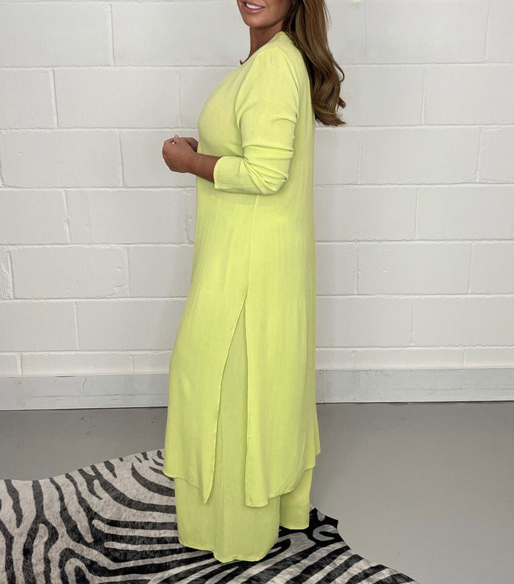 Elena Zweiteiliges Damen Set mit Kleid & Hose | Luftig, Elegant & Ideal für Frühling/Sommer